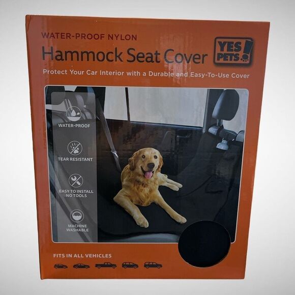 Pet Car Waterproof Black Nylon Hammock Seat Cover New with out Tags - Picture 1 of 2